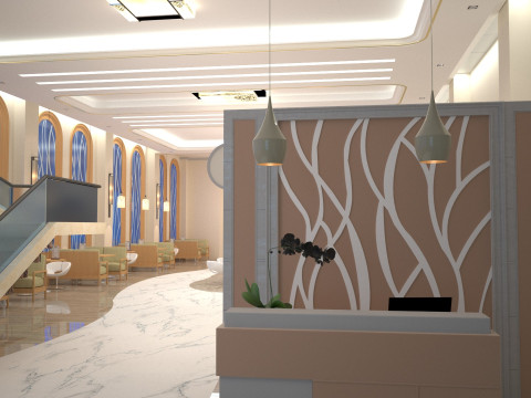 Modern Coffee Shop Interior 3D Model