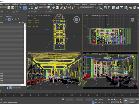 Modern Coffee Shop Interior 3D Model