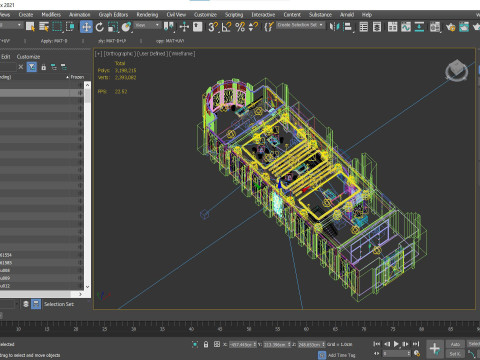 Modern Coffee Shop Interior 3D Model