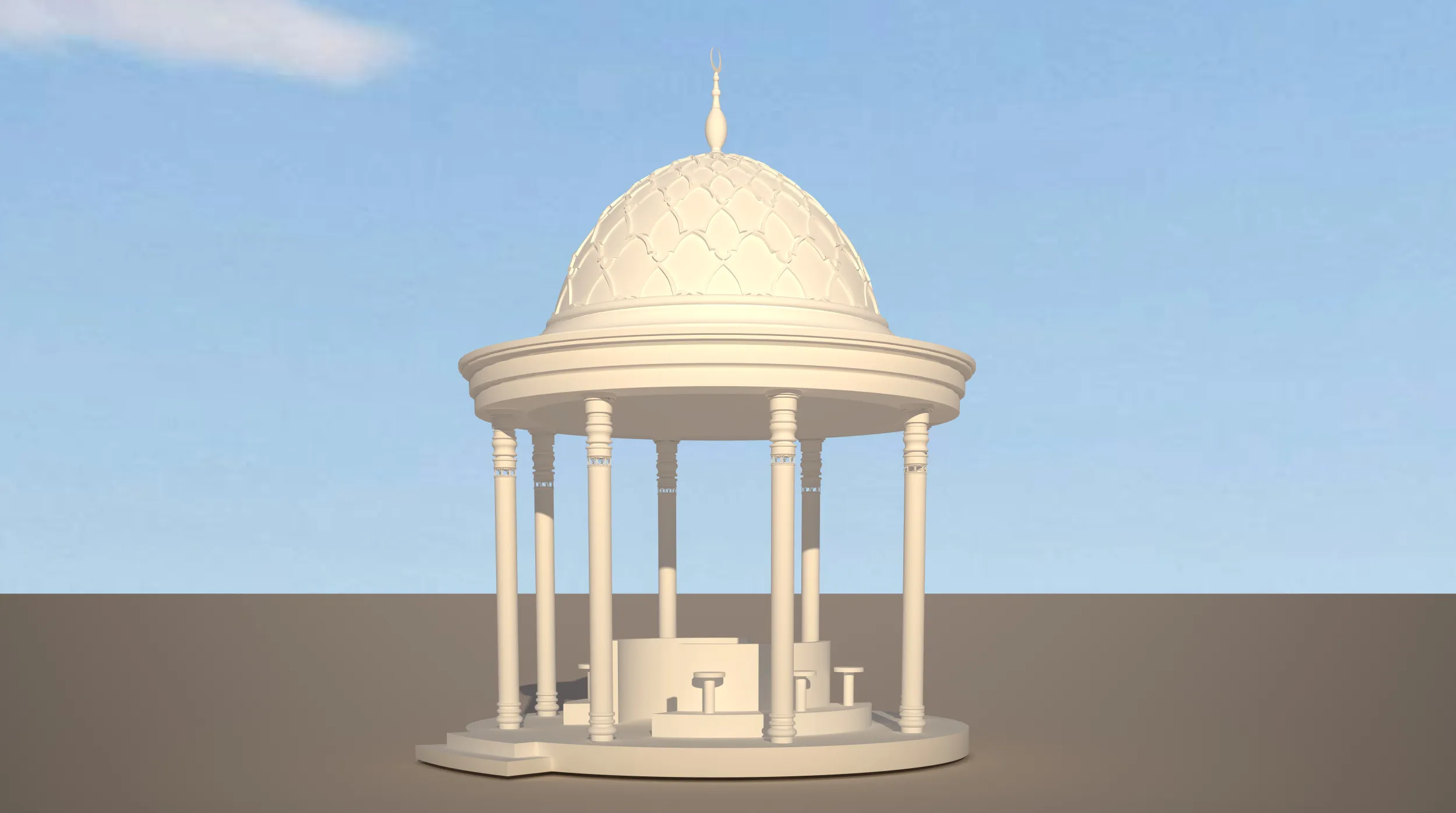 Islamic Ablution Pavilion Wudu Area 3ds Max FBX DWG 3D Model .c4d .max .obj .3ds .fbx .stl .blend 