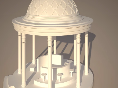 Islamic Ablution Pavilion Wudu Area 3ds Max FBX DWG 3D Model