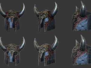 helmet v001 lowpoly Modèle 3D