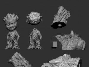baby groot 3d print model 3D Принт Модель