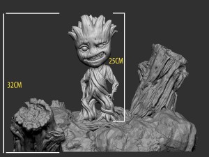 baby groot 3d print model 3D Принт Модель