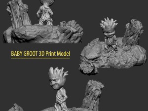 baby groot 3d print model 3D Принт Модель