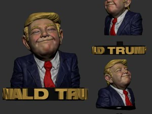 Modelo de impresi&oacute;n en 3D de Donald Trump Modelo de impresión 3D