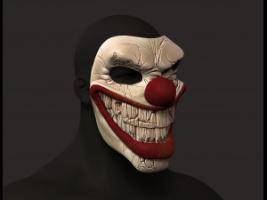 twisted metal killer clown mask stl file printable 3D-Druckmodell