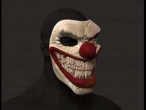twisted metal killer clown mask stl file printable 3D Print Model