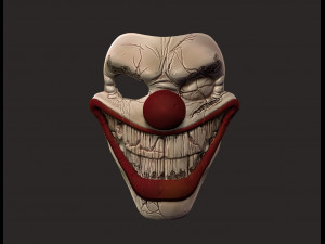 twisted metal killer clown mask stl file printable 3D-Druckmodell
