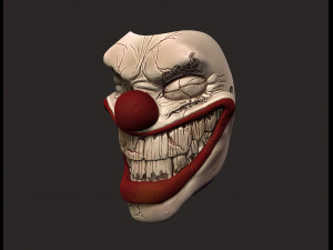 twisted metal killer clown mask stl file printable 3D-Druckmodell
