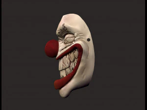 twisted metal killer clown mask stl file printable 3D Print Model