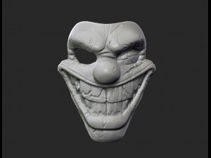 twisted metal killer clown mask stl file printable 3D-Druckmodell
