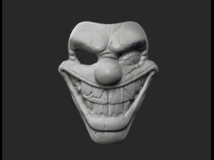 twisted metal killer clown mask stl file printable 3D Print Model