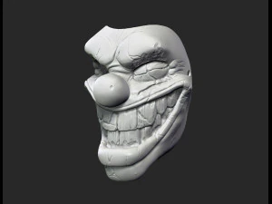 twisted metal killer clown mask stl file printable 3D Print Model