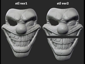 twisted metal killer clown mask stl file printable 3D Print Model