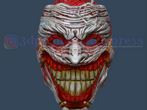 m&aacute;scara de payaso joker m&aacute;scara de muerte cosplay casco de halloween archivo stl Modelo de impresión 3D
