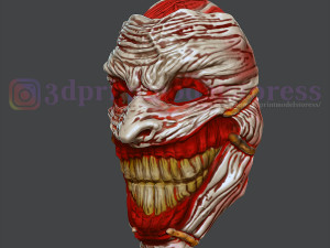 clown mask joker death mask cosplay halloween helmet stl file Modelo de impresión 3D