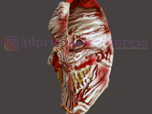 m&aacute;scara de payaso joker m&aacute;scara de muerte cosplay casco de halloween archivo stl Modelo de impresión 3D