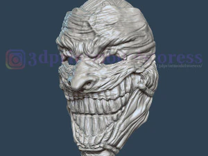 m&aacute;scara de payaso joker m&aacute;scara de muerte cosplay casco de halloween archivo stl Modelo de impresión 3D