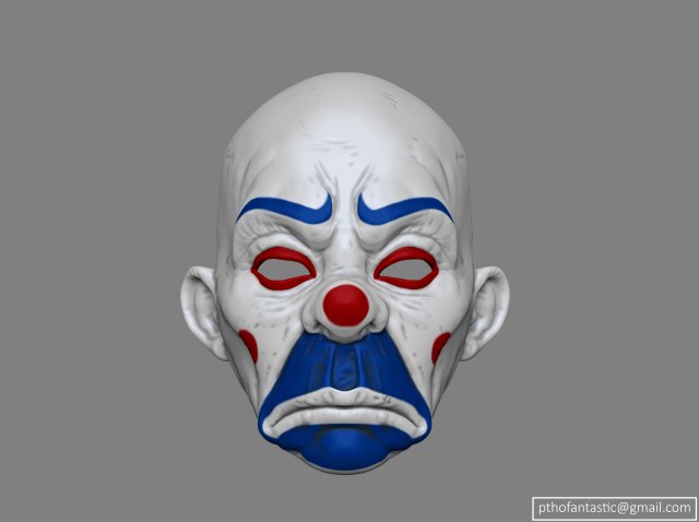 clown mask dark knight cosplay halloween helmet stl file 3D Print Model ...