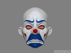 clown mask dark knight cosplay halloween helmet stl file 3D Print Model