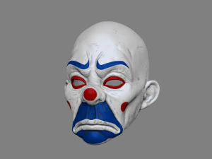 clown mask dark knight cosplay halloween helmet stl file 3D Print Model