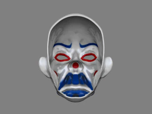 clown mask dark knight cosplay halloween helmet stl file 3D Print Model