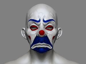 clown mask dark knight cosplay halloween helmet stl file 3D-printmodel