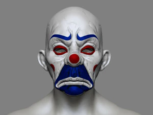 clown mask dark knight cosplay halloween helmet stl file 3D Print Model