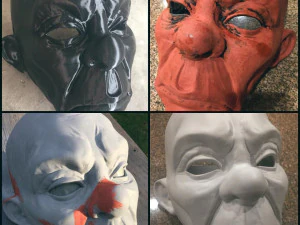 clown mask dark knight cosplay halloween helmet stl file 3D Print Model