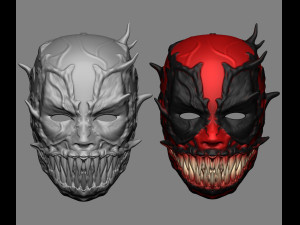deadpool venom mask cosplay halloween helmet stl file 3D Принт Модель