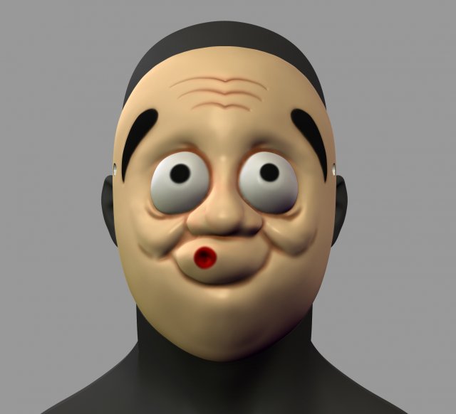 death note mask hyottoko l cosplay halloween stl file 3D Принт Модель .c4d .max .obj .3ds .fbx .stl .blend 