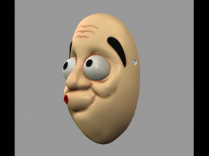 death note mask hyottoko l cosplay halloween stl file 3D Принт Модель