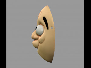 death note mask hyottoko l cosplay halloween stl file 3D Принт Модель