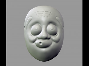 death note mask hyottoko l cosplay halloween stl file 3D Принт Модель