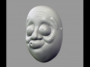 death note mask hyottoko l cosplay halloween stl file 3D Принт Модель