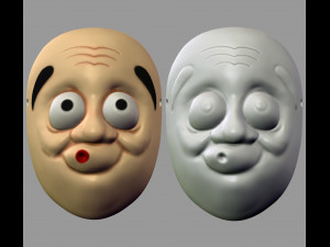 death note mask hyottoko l cosplay halloween stl file 3D Принт Модель