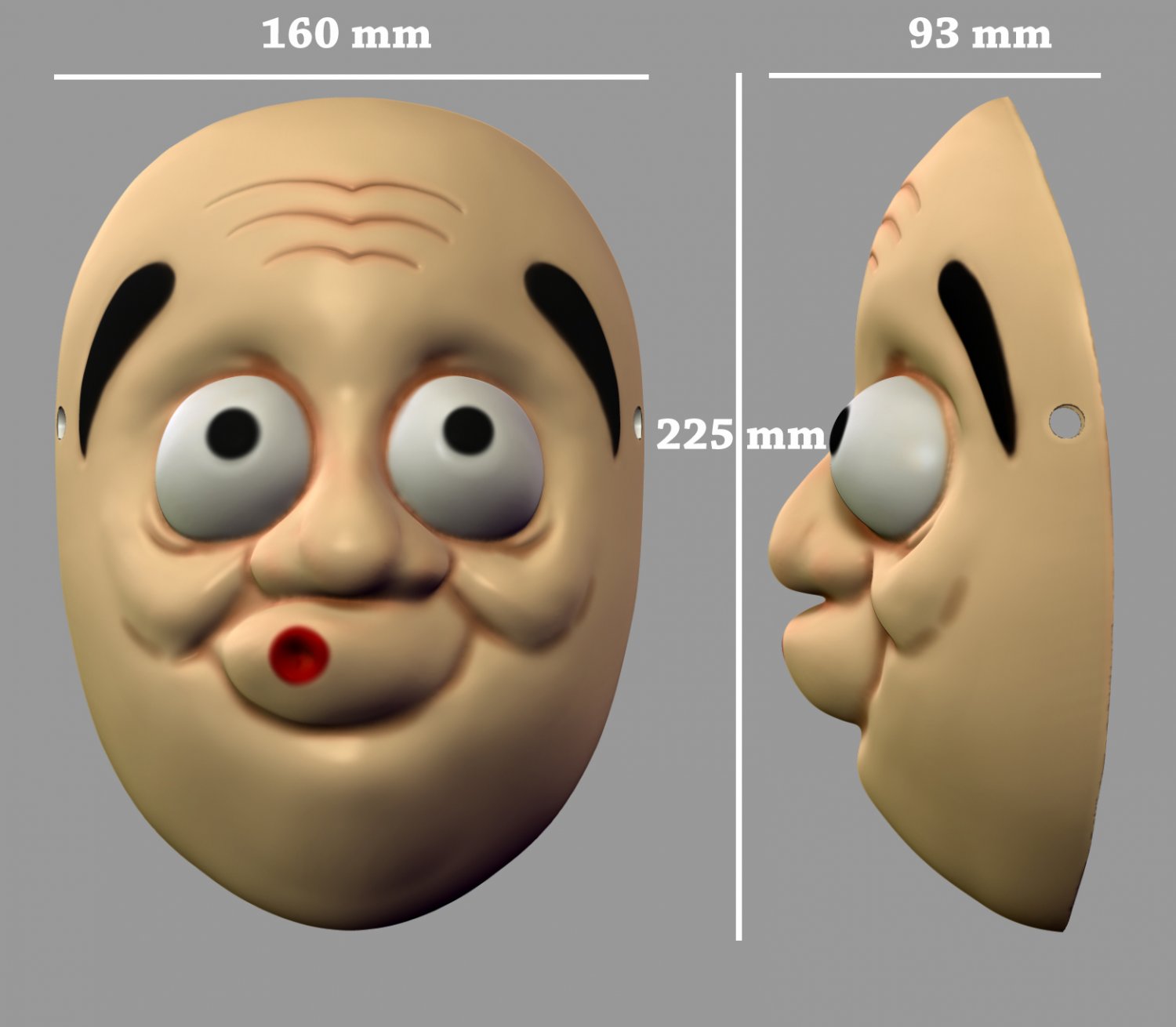 Death Note Mask Hyottoko L Cosplay Halloween Stl File 3d Model In Toys 3dexport