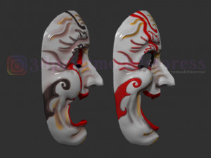comedy and tragedy theater mask set costume halloween helmet Modelo de impresión 3D