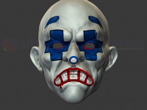henchmen dark knight clown joker mask costume helmet 3D 打印模型