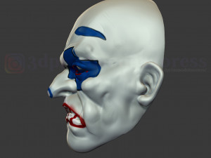 henchmen dark knight clown joker mask costume helmet 3D 打印模型