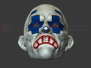 secuaces caballero oscuro payaso joker m&aacute;scara disfraz casco Modelo de impresión 3D