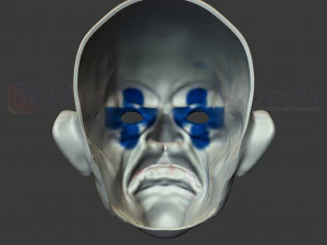 secuaces caballero oscuro payaso joker m&aacute;scara disfraz casco Modelo de impresión 3D