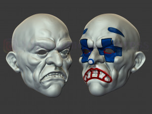 henchmen dark knight clown joker mask costume helmet 3D 打印模型