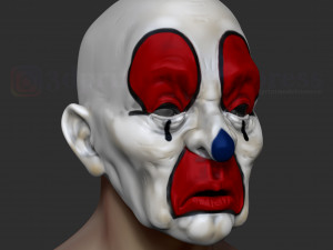 joker henchmen dark knight clown mask 3D Print Model