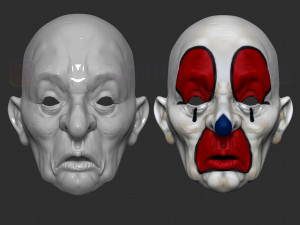 joker henchmen dark knight clown mask 3D Print Model