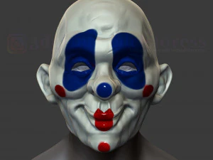 secuaces caballero oscuro payaso joker m&aacute;scara disfraz casco Modelo de impresión 3D