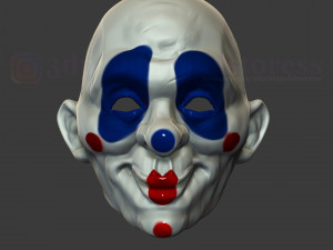 henchmen dark knight clown joker mask costume helmet 3D-printmodel