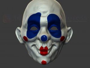 secuaces caballero oscuro payaso joker m&aacute;scara disfraz casco Modelo de impresión 3D