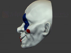 secuaces caballero oscuro payaso joker m&aacute;scara disfraz casco Modelo de impresión 3D
